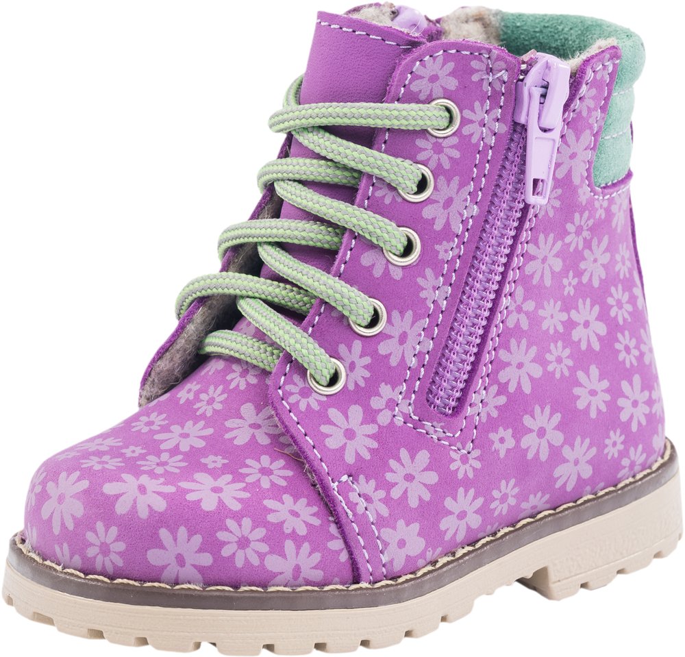 Ботинки Котофей демисезонные фиолетовые для девочек.